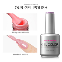 Nuevo Gel de Color Brillante Clásico Sin HEMA ni TPO, Acabado Brillante, Gel de Uñas Profesional para Salón de Belleza, Pedido al por Mayor Personalizado