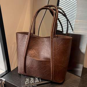 2025 vente chaude nouveau sac fourre-tout rétro marron, design élégant, sac à main de mode pour femmes - Product Image 2