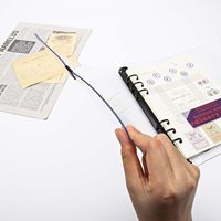 Carnet à anneaux en PVC transparent pour la vente en gros, avec 6 anneaux et 40 feuilles de papier