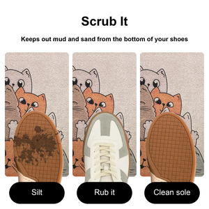 พรมเช็ดเท้าลายการ์ตูนทันสมัย นุ่ม บางเบา สำหรับสัตว์เลี้ยง ใช้ได้ทั้งภายนอกและภายในบ้าน ห้องเด็ก ห้องน้ำ พื้นกันลื่น - Product Image 3