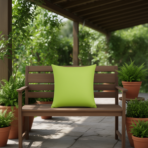 Coussin de banc de jardin d'extérieur 100% polyester carré vert vif résistant à l'eau amovible et lavable toutes saisons - Product Image 2