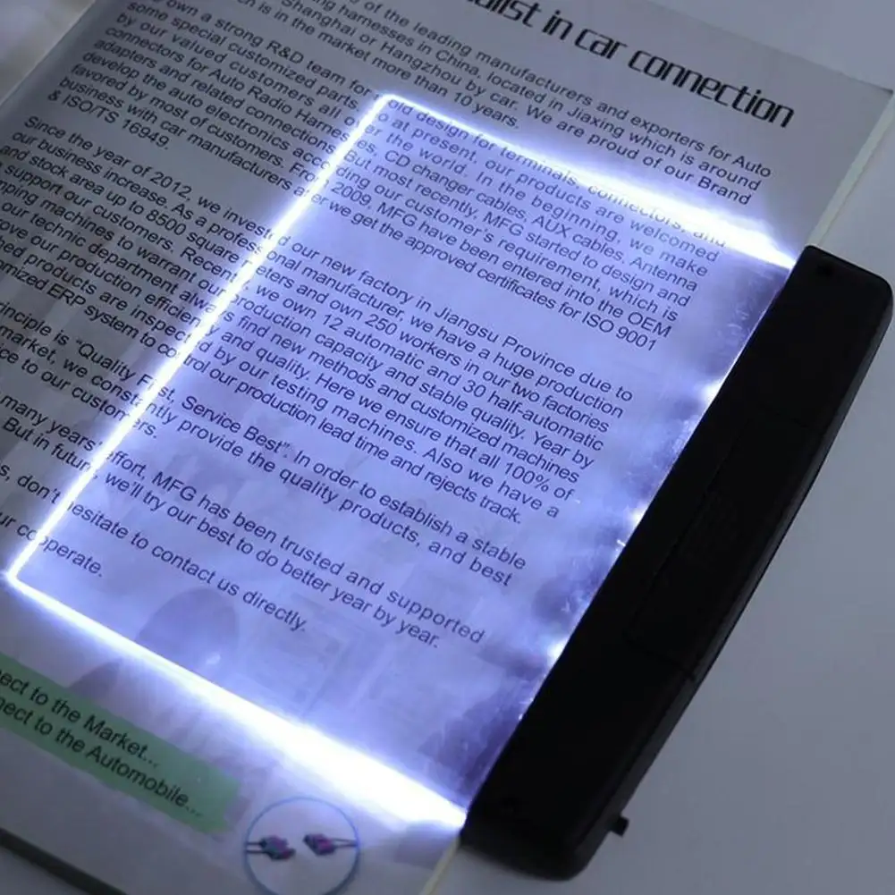 Creative Battery LED Book Light Panel Eye Protect Night Light Student LED Book Light Panel For Reading in Bed