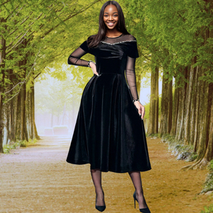 Vestido de Fiesta Elegante con Cierre y Cuentas, Color Sólido, al por Mayor - Product Image 5