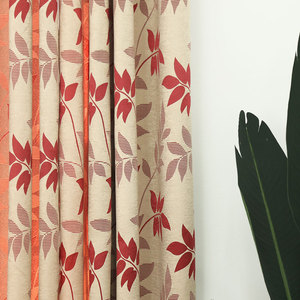 Rèm Vải <span class=keywords><strong>Jacquard</strong></span> Màu Đỏ Chất Lượng Hàng Đầu Cho Phòng Khách - Product Image 2