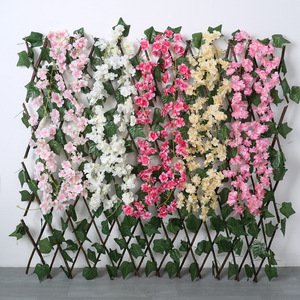 Guirlande de fleurs artificielles en soie, 135 brins, pour décoration de mariage, maison, intérieur, plafond, mur - Product Image 3