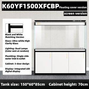 Aquarium pour poissons dragons de 1,5 mètre de long, nouveau, grand modèle, en verre ultra-blanc, avec filtre à fond, pour salon, directement de l'usine chinoise - Product Image 4