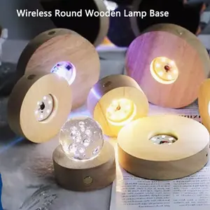 Kablosuz modelleri aydınlık taban kristal süsler yaratıcı LED gece lambası sıcak ışık usb şarj edilebilir masa lambaları