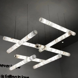 Factory Wholesale Spanish Alabaster Marble Hotel Home Villa Modern Luxury Indoor Led Chandelier