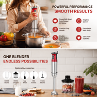 Mixeur Plongeant Professionnel 1200W avec Moteur en Cuivre Pur, Vitesse Variable, Mixeur à Immersion Détachable pour Cuisine Domestique