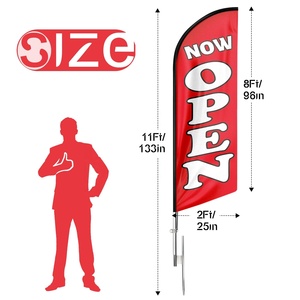 Chất Lượng Cao Logo Vải Biểu Ngữ In Ấn Tùy Chỉnh Bãi Biển Cờ Biểu Ngữ Teardrop Lông Cực Kit Cờ Cho Quảng Cáo Ngoài Trời - Product Image 2