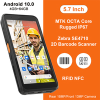 Escáner de código de barras, dispositivo Industrial inalámbrico, PDA, Android 10, 1D, 2D, QR, lector Rfid