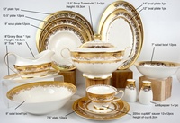 Service de vaisselle élégant en porcelaine fine Vajilla Cermica table de salle à manger bols et assiettes service de table vaisselle en céramique