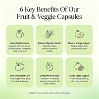 Private Logo Oem Natuurlijke Fruit En Groente Capsules Hele Voedsel Superfoods Vitaminen En Mineralen 90 Fruit 90 Vegetarische Capsules