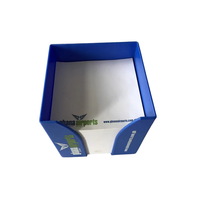 Blocs-notes promotionnels personnalisés en PVC durable, notes adhésives, boîte en plastique imprimée en sérigraphie, stylo, usage professionnel, entreprise