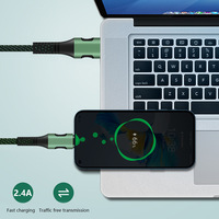 Nouveau câble USB 2.0 Type-C en nylon tressé 2.4A pour ordinateur et Android, charge rapide