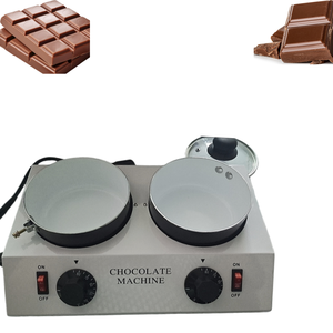 เครื่องทำช็อกโกแลตอุตสาหกรรม หม้อหลอมไฟฟ้าแบบสองถังสำหรับร้านค้า - Product Image 4