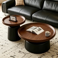 Ensemble de tables basses minimalistes de style mid-century modern, durables, écologiques, de haute qualité, pour salon de petite taille