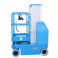 Nouvelle plateforme élévatrice manuelle autopropulsée Cathaylift 8m 9m à double mât, petit élévateur pour personnel avec certification CE