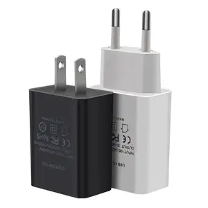Los productos más vendidos 5V 2A Cargador de pared USB Un Puerto Enchufe de viaje para el hogar Adaptador de corriente para teléfono Negro
