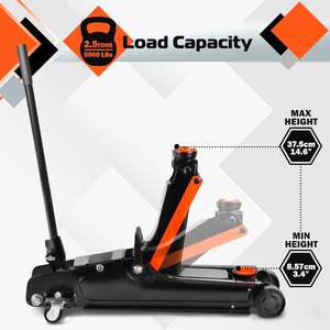 <span class=keywords><strong>Cric</strong></span> hydraulique à profil bas de 2,<span class=keywords><strong>5</strong></span> <span class=keywords><strong>tonnes</strong></span> (<span class=keywords><strong>5</strong></span> 500 lb) en acier allié pour voitures, camions et VUS - Product Image 3