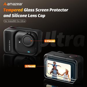 Amazear para DJI Osmo Action 6 incluye dos protectores de pantalla de vidrio templado y una tapa de lente de silicona resistente a los arañazos - Product Image 5