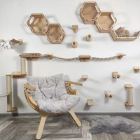 XIANGLONG Maison murale moderne en bois à motif animalier, écologique, pour chats et chiens, avec structure d'escalade et jouet pour animaux de compagnie
