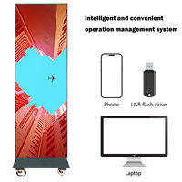 Afficheur d'animation LED couleur pleine Qray, professionnel, pliable en trois parties, solution d'affichage intelligent pour les événements marketing en magasin