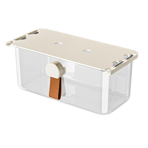 Transparent Desk <b>Storage</b> <b>Box</b> Rectangle Hook Type Under Desk Organizer For Office Stationery And Makeup <b>Small</b> And Large Size - Product Image 5