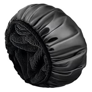 Bonnet de Douche en Satin Triple Couche Imperméable et Ajustable avec Logo Personnalisé, Grand Format Unisexe, Quatre Saisons, pour Voyage, Sport, Adultes - Product Image 3