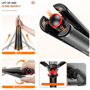 Trípode Automático Todo en Uno F03 de 68.5 Pulgadas (1.74m), Trípode de Pie con Apertura Automática, <span class=keywords><strong>Palo</strong></span> Selfie para Transmisión en Vivo - Product Image 5