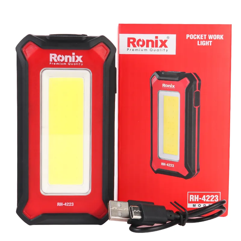 RH-4223 RONIX Led luce da lavoro portatile pannocchia luce da lavoro treppiede ricaricabile magnetico Mini sotto il cofano Cob portachiavi lavoro L