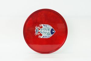 Bandeja redonda lacada Bandeja de madera para servir Vajilla Bandeja para servir alimentos Uso multifuncional de Vietnam - Product Image 5