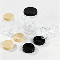 Bouteille de stockage alimentaire transparente en PET avec bouchon à vis sans BPA, pot à poignée pour bonbons, collations, aliments pour bébés 970 ml