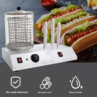 Machine commerciale de hot-dog de colonne en aluminium d'écran filtrant d'acier inoxydable de chauffage à quatre tubes à température contrôlée