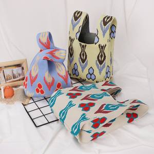 Bolsa de Mano Tejida con Diseño Étnico, Gran Capacidad, Personalizable con Logotipo, Venta al por Mayor, Ideal para Regalo o Recuerdo - Product Image 2