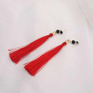 Boucles d'oreilles pendantes <span class=keywords><strong>Anime</strong></span> Virtual YouTuber Vox Akuma Red Tassel Nijisanji EN Luxiem Cosplay - Product Image 4