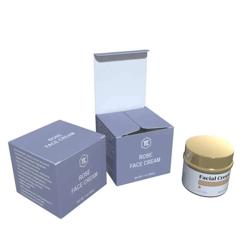 Popüler yeni orijinal vücut losyonu kozmetik için kağit kutu cilt bakımı yüz kremi ambalaj kutusu katlanır kutular