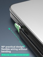 Cable de Silicona Tipo-C/Micro-USB con Doble Conector en Ángulo para Teléfonos/Tabletas Android y Cámaras para Auto - Carga 2A y Transferencia de Datos