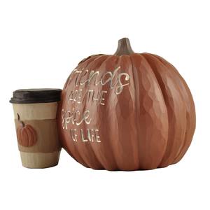 2024 nuovo arrivo stagione autunnale fatti a mano in resina zucca W/tazza di caffè-gli amici sono <span class=keywords><strong>il</strong></span> sale <span class=keywords><strong>della</strong></span> <span class=keywords><strong>vita</strong></span> - Product Image 2