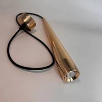 Lampe suspendue moderne en forme de cône, anti-éblouissement, faisceau étroit, LED, finition or brossé, pour galerie, hôtel, café, chevet de lit
