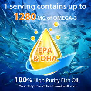 Cápsulas de Aceite de Pescado Omega-3 Naturales Acentiallabs 1280mg, Suplemento para Mujeres y Hombres, Aceite de Pescado Omega-3 Molecularmente Destilado - Product Image 3