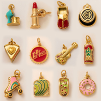 Pendentif européen américain transfrontalier best-seller 18K pendentifs et breloques de mode créatif bricolage coloré tasse camion rouge à lèvres chaussures