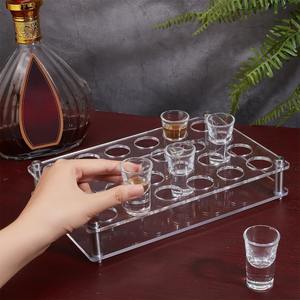 Exhibidor de Acrílico Personalizado para Cócteles, Bandeja Transparente para Copas de <span class=keywords><strong>Vino</strong></span>, Soporte de Plástico Fundido para Suministros de Bar y Fiestas - Product Image 6