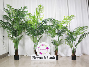 S0299 Custom anti-uv Hall Hotel Decor Green bonsai piccola plastica finta palma in vaso pianta di banana artificiale albero per interni - Product Image 5