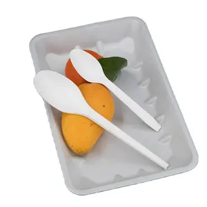Biodegradable के पर्यावरण के अनुकूल पीएलए ढक्कन के साथ खाद्य ट्रे प्लेट पकवान Tableware डिस्पोजेबल खाद्य कंटेनर