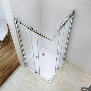 EX-803A Italien Moderne 2 Faces 8mm Cabine <span class=keywords><strong>De</strong></span> <span class=keywords><strong>Douche</strong></span> Sans <span class=keywords><strong>Plateau</strong></span> - Product Image 3