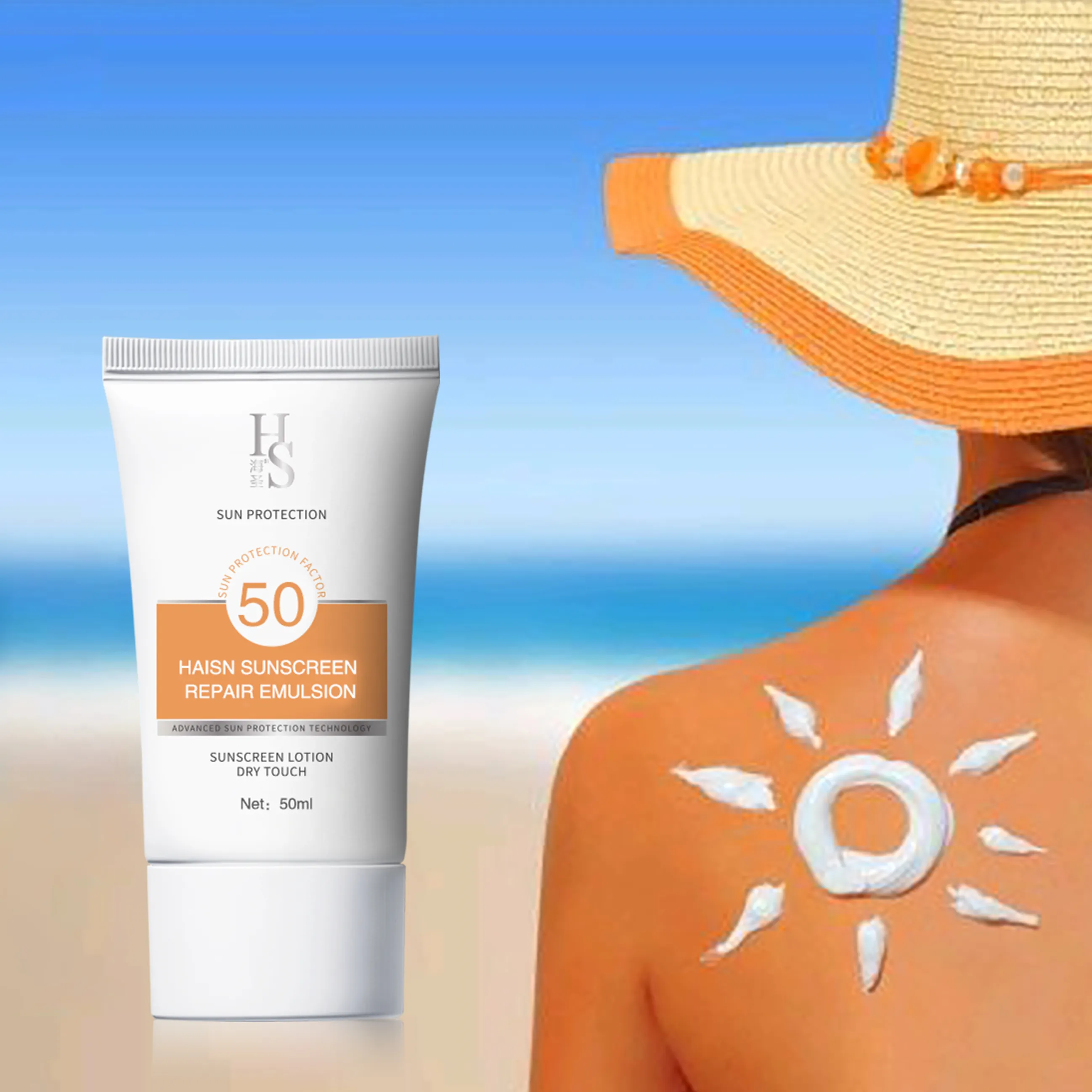 SPF50 OEM RTS özelleştirilmiş yüz spf vegan yüz üretici özel etiketi bebek güneş koruyucu spf50