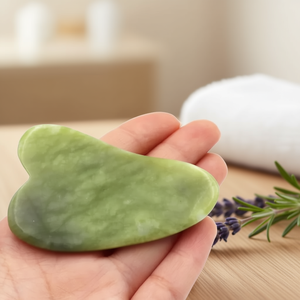 Rouleau de massage double tête Myrva Jade Guasha pour le corps, contrôle manuel - Product Image 2