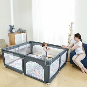 Parc pour bébé de grande taille, jeu de balles pour enfants, cour à double porte avec porte et sac de rangement