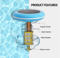 Chlorinateur automatique écologique purificateur de piscine solaire filtre en plastique générateur d'ions accessoires d'outils de nettoyage de piscine